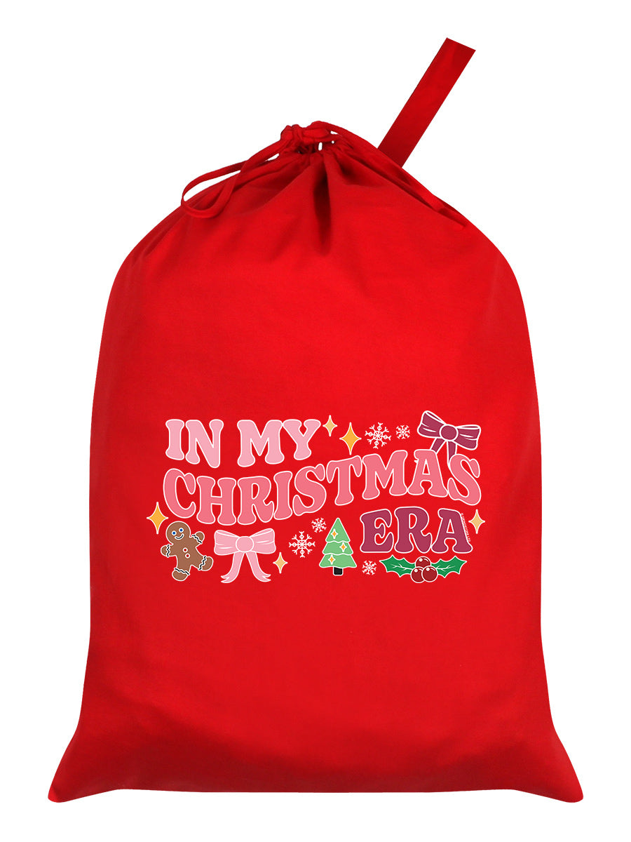 In My Christmas Era Red Santa Sack