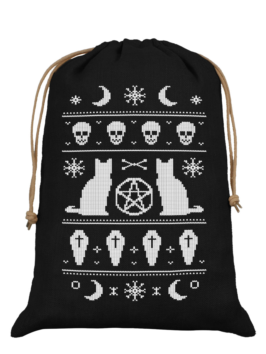 Bewitched Black Hessian Santa Sack