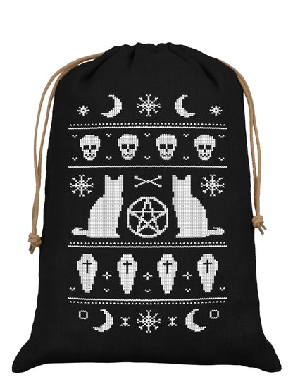 Bewitched Black Hessian Santa Sack