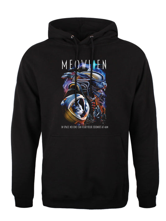 Horror Cats Meowlien Men's Black Hoodie