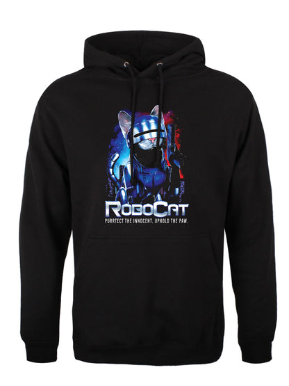 Horror Cats RoboCat Men's Black Hoodie