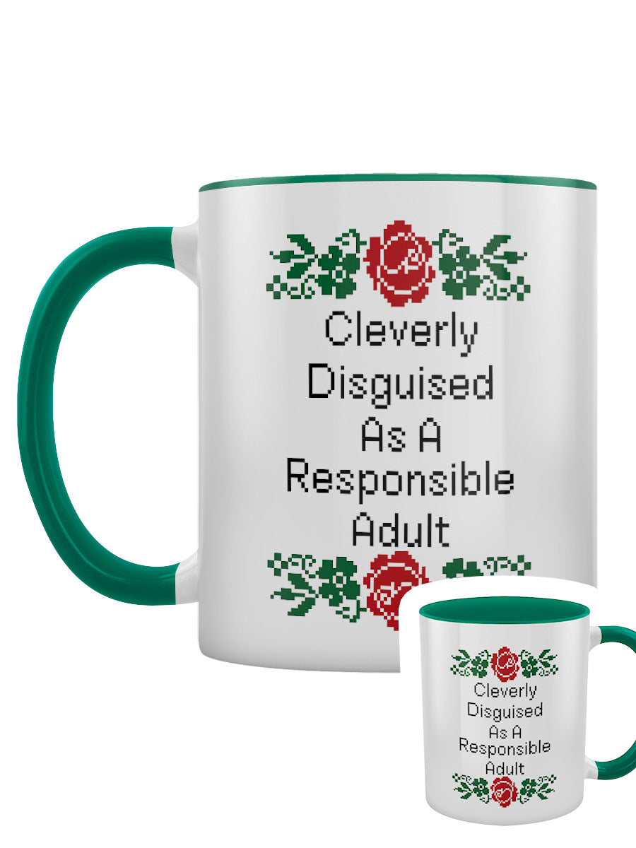Cleverly Disguised Adult Green Inner 2-Tone Mug