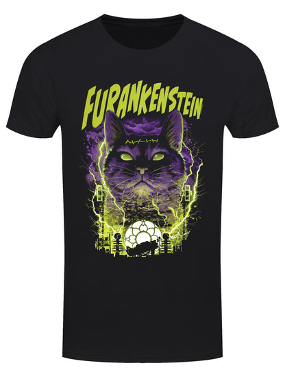 Horror Cats Furankenstein Men's Black T-Shirt