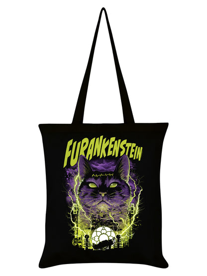 Horror Cats Furankenstein Black Tote Bag