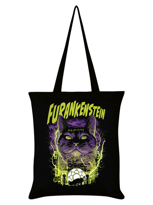 Horror Cats Furankenstein Black Tote Bag