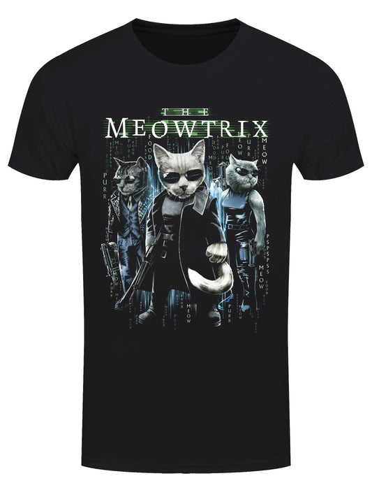 Horror Cats The Meowtrix Men's Black T-Shirt