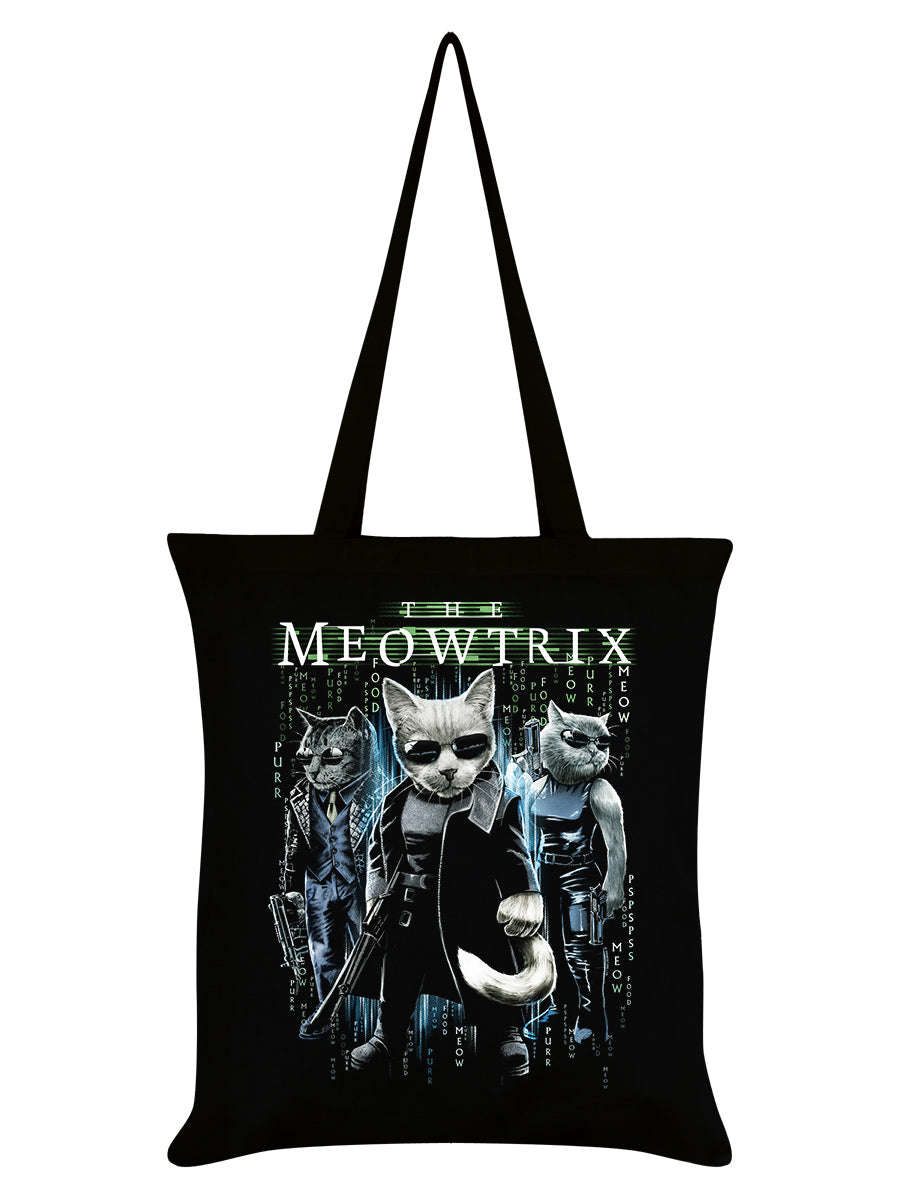 Horror Cats The Meowtrix Black Tote Bag