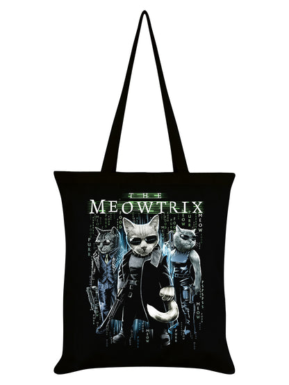 Horror Cats The Meowtrix Black Tote Bag