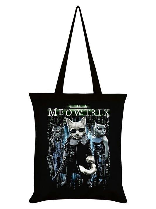 Horror Cats The Meowtrix Black Tote Bag