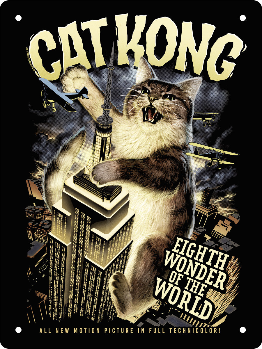 Horror Cats Cat Kong Mini Tin Sign