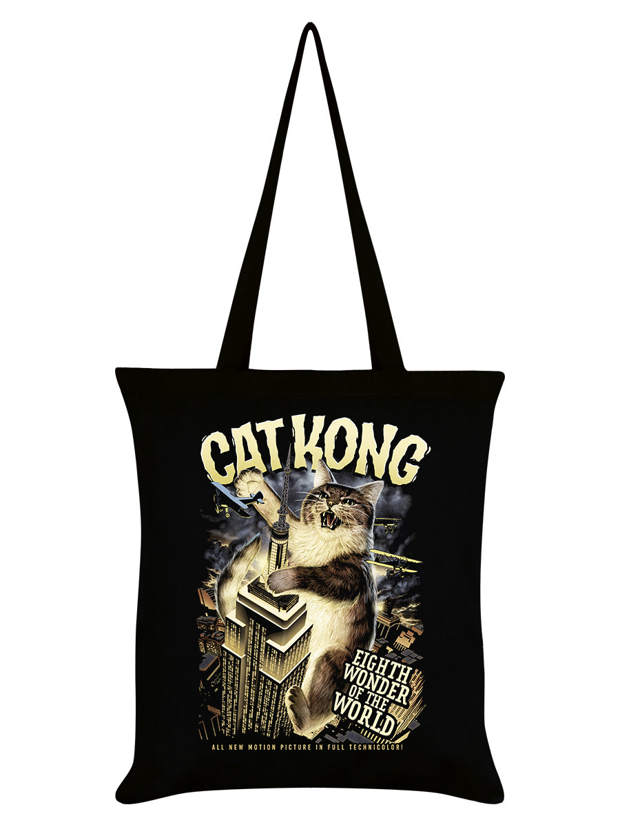 Horror Cats Cat Kong Black Tote Bag
