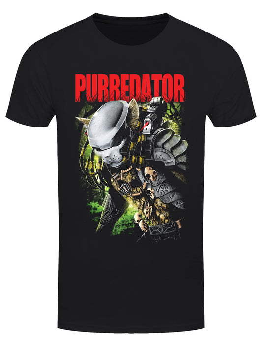 Horror Cats Purredator Men's Black T-Shirt