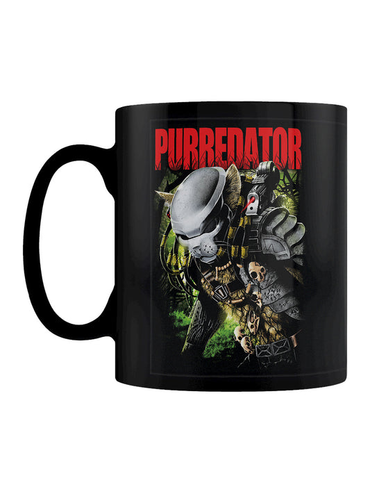 Horror Cats Purredator Black Mug