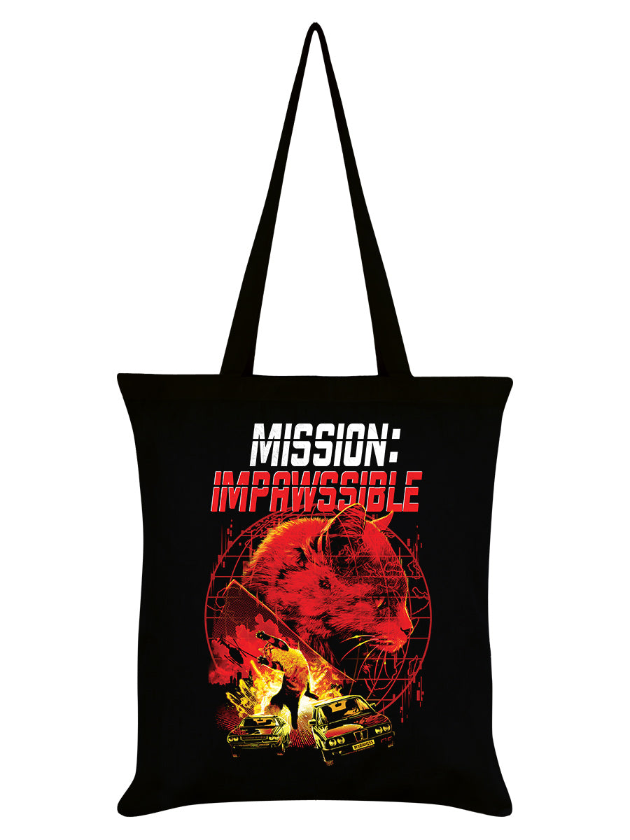 Horror Cats Mission: Impawssible Black Tote Bag