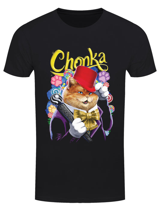 Horror Cats Chonka Men's Black T-Shirt