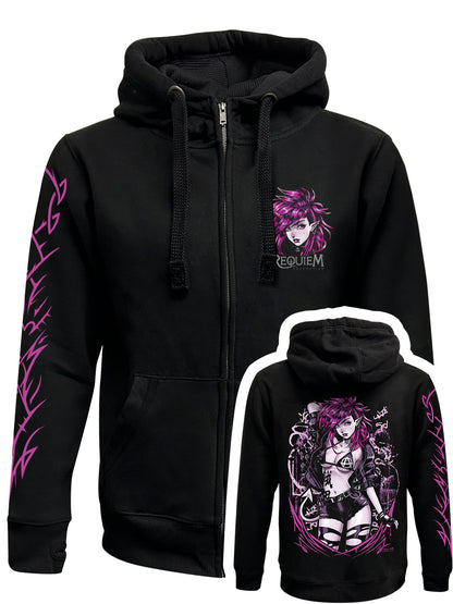 Requiem Collective Jett Black Zipped Hoodie