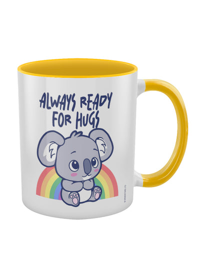 Koala Always Ready For Hugs Yellow Inner 2-Tone Mug