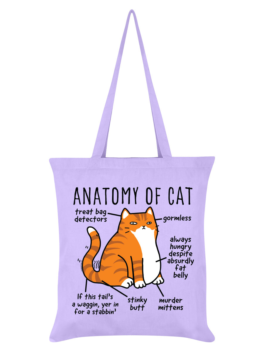 Anatomy Of Cat Lilac Tote Bag