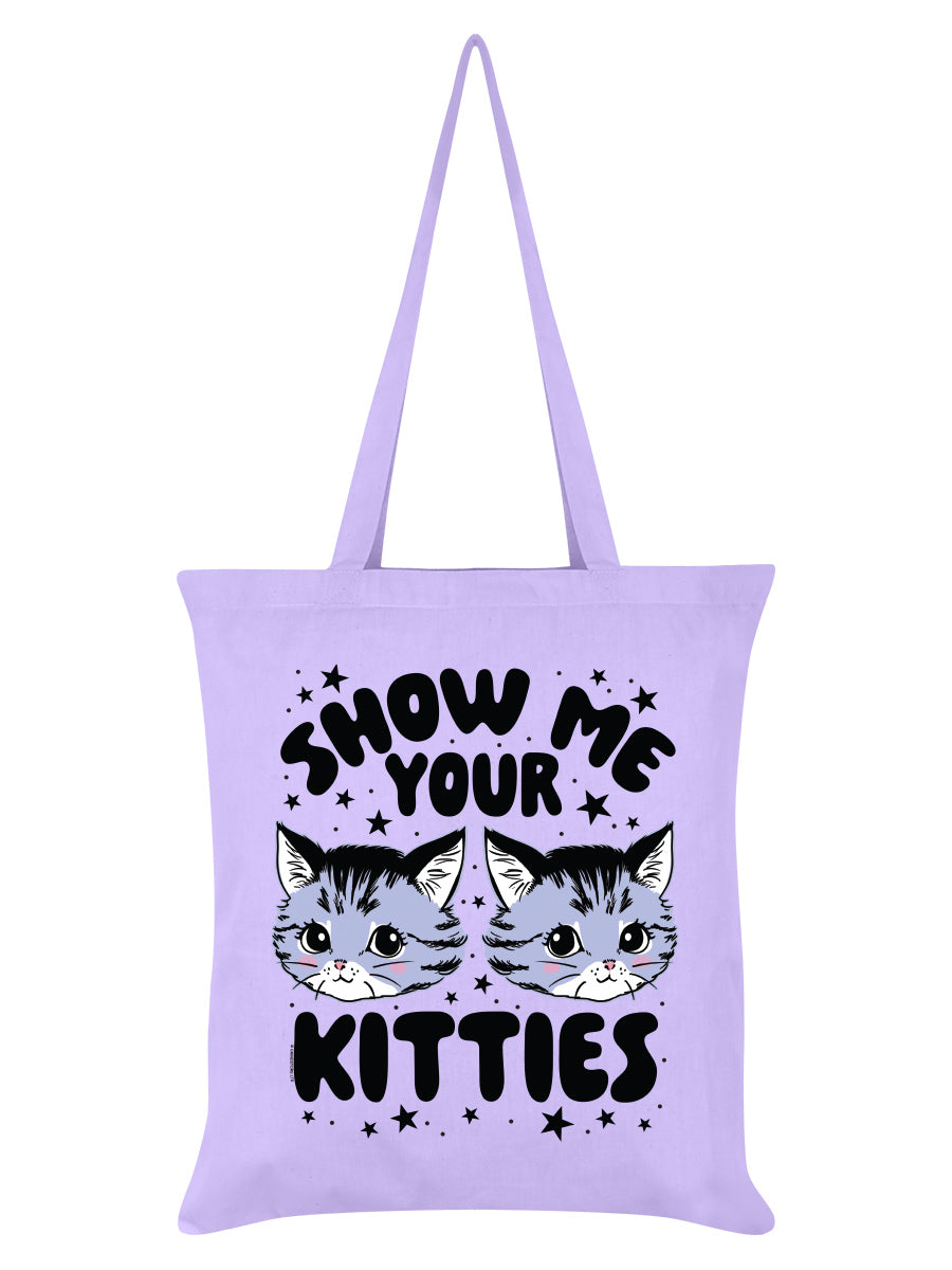 Kitsch Kitten Show Me Your Kiities Lilac Tote Bag