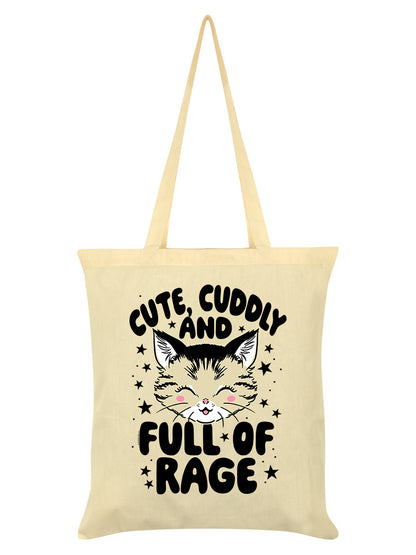 Kitsch Kitten Cute, Cuddly & Full Of Rage Cream Tote Bag