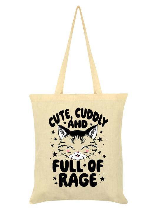 Kitsch Kitten Cute, Cuddly & Full Of Rage Cream Tote Bag