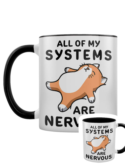 All Of My Systems Are Nervous Black Inner 2-Tone Mug