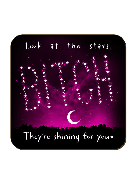 Bitch - Shining Stars Square Coaster