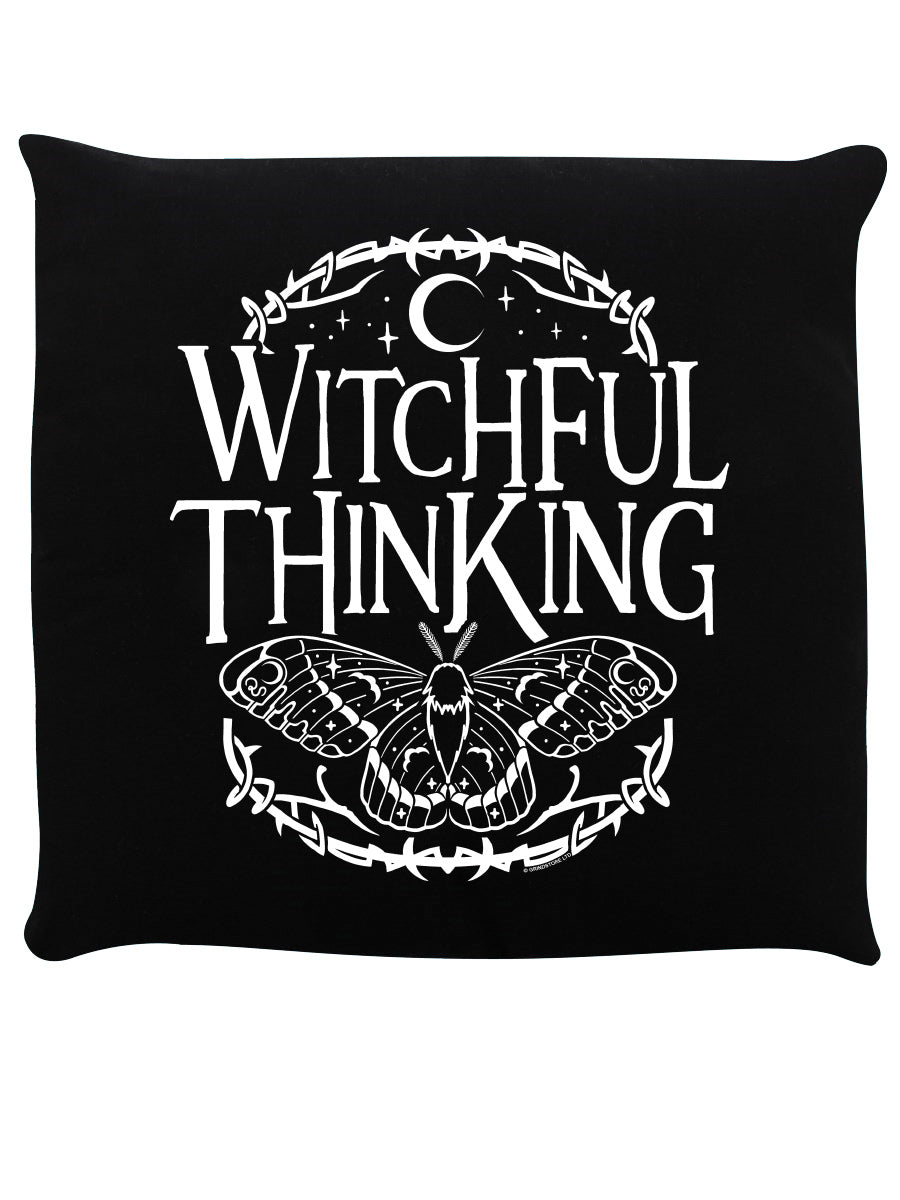 Witchful Thinking Black Cushion