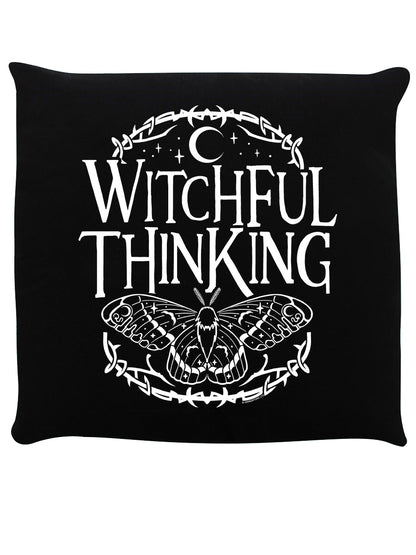 Witchful Thinking Black Cushion