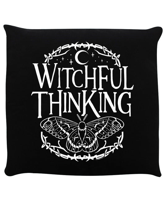 Witchful Thinking Black Cushion