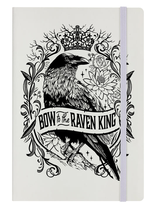 Bow To The Raven King Cream A5 Hard Cover Notebook