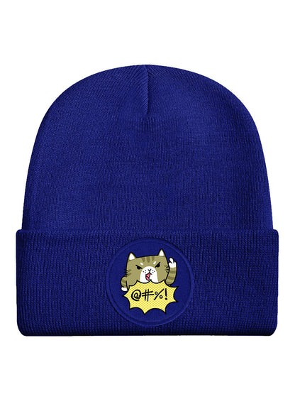 Sweary Cat Royal Blue Beanie