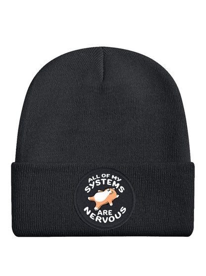 Nervous Cat Grey Beanie