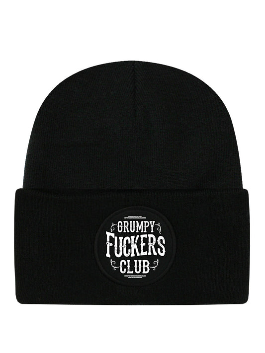 Grumpy Fuckers Club Black Beanie