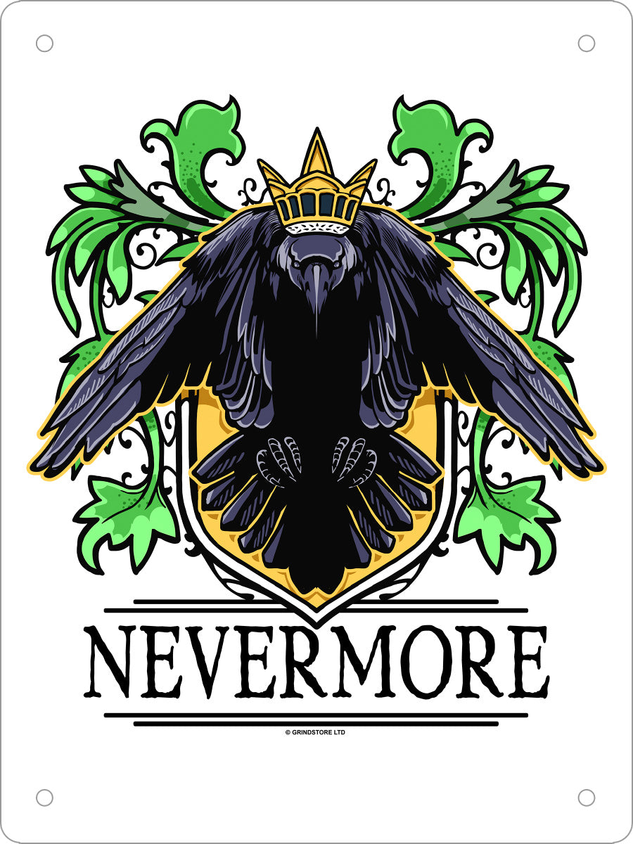 The Raven Nevermore Mini Tin Sign