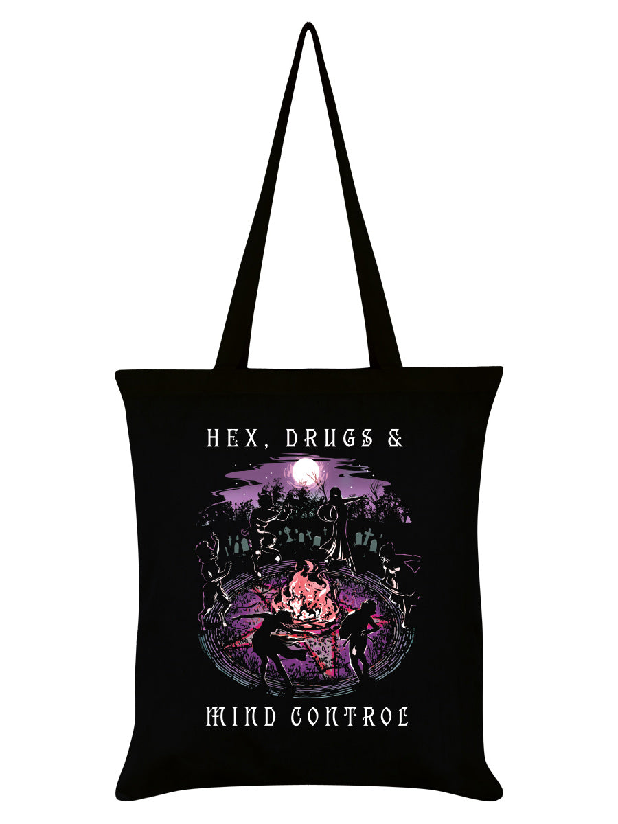 Hex, Drugs and Mind Control Black Tote Bag
