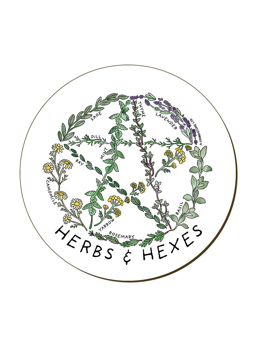 Herbs & Hexes Circular Coaster