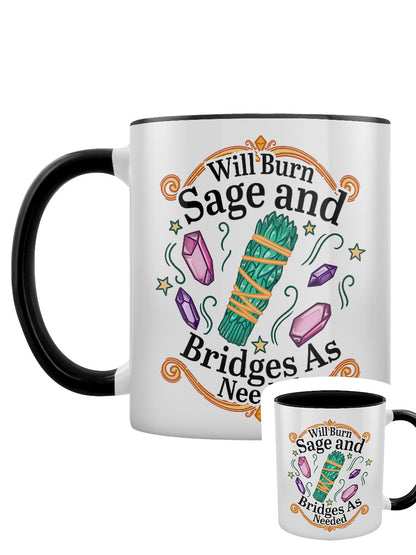 Will Burn Sage And Bridges As Needed Black Inner 2-Tone Mug