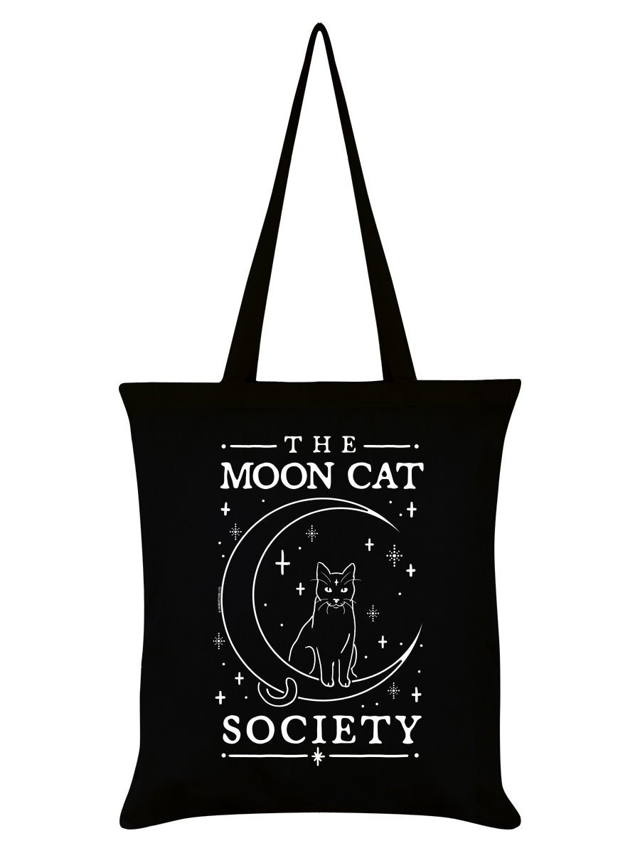 The Moon Cat Society Black Tote Bag