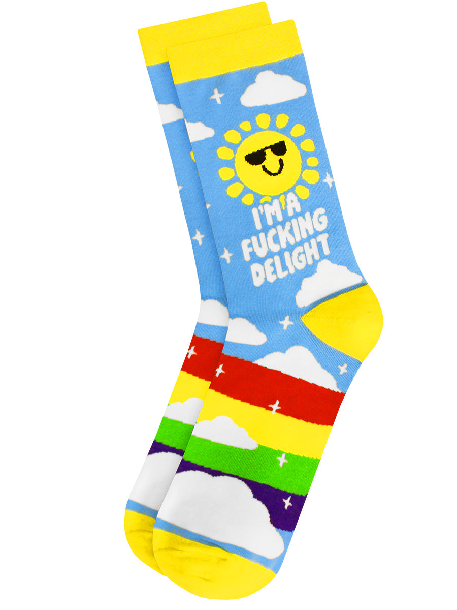 Twisted Soles I'm A Fucking Delight Novelty Adult Socks (1 Pair) UK 8-12