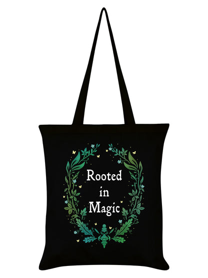 Rooted In Magic Black Tote Bag