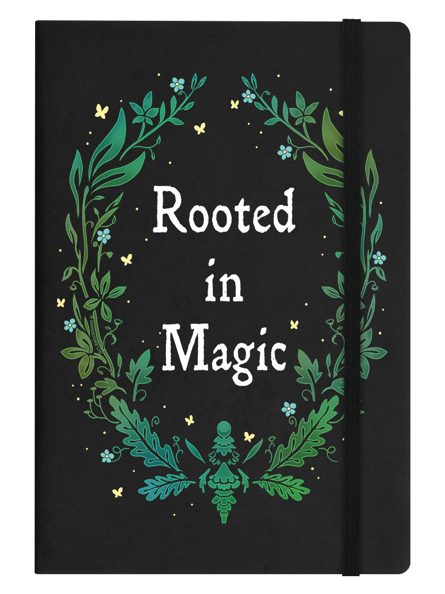 Rooted In Magic Black A5 Hard Cover Notebook
