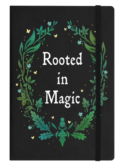 Rooted In Magic Black A5 Hard Cover Notebook