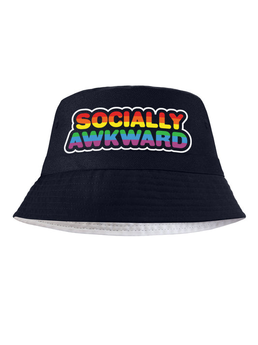 Socially Awkward Navy Blue Bucket Hat