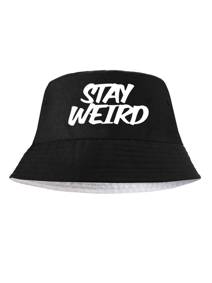 Stay Weird Black Bucket Hat