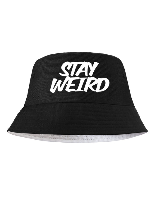 Stay Weird Black Bucket Hat