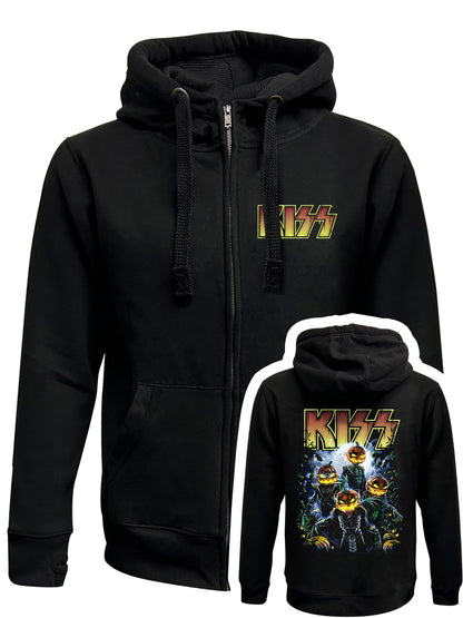 KISS Pumpkin Patch Black Zipped Premium Hoodie