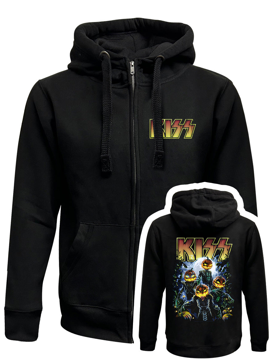 KISS Pumpkin Patch Black Zipped Premium Hoodie