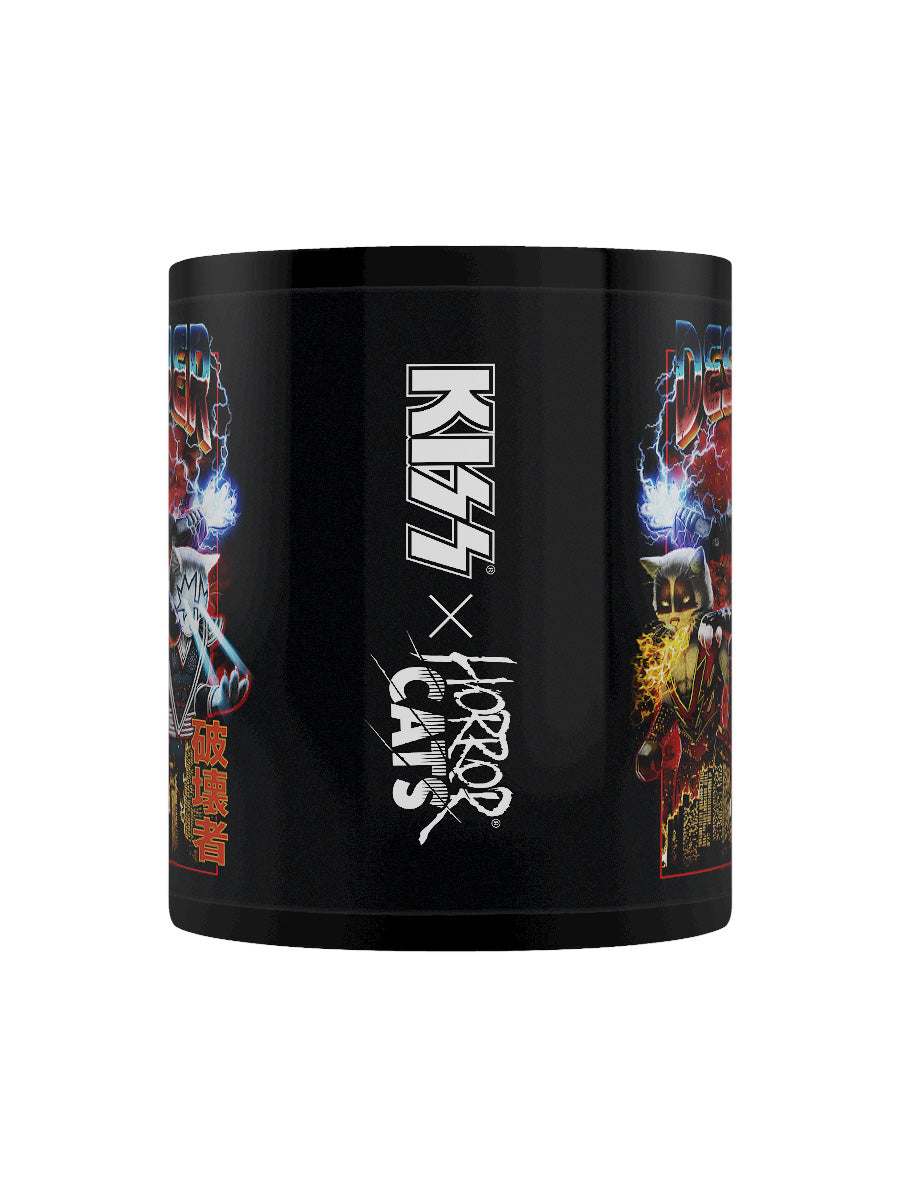 KISS x Horror Cats Destroyer Black Mug