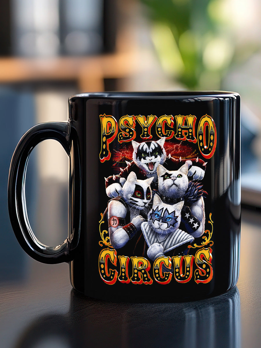 KISS x Horror Cats Psycho Circus Black Mug